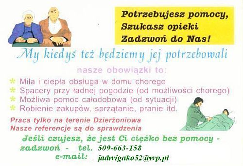 Usługi opiekuńcze